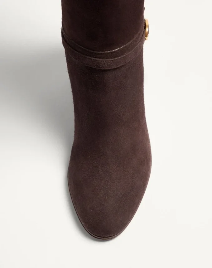 Bottes Pattie en cuir croûte 75 mm Bottes Pattie en cuir croûte 75 mm