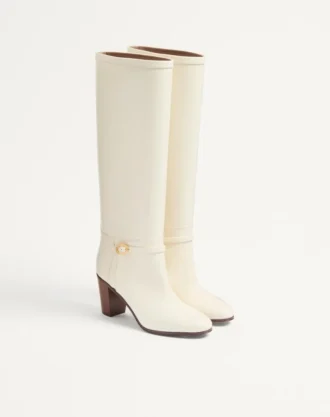 Bottes Pattie en cuir de veau 75 mm