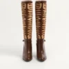 Bottes Pattie en cuir de veau effet poney 75 mm Bottes Pattie en cuir de veau effet poney 75 mm