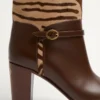 Bottes Pattie en cuir de veau effet poney 75 mm Bottes Pattie en cuir de veau effet poney 75 mm
