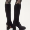 Bottes à plateforme Fawcette en cuir croûte 90 mm Bottes à plateforme Fawcette en cuir croûte 90 mm