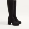 Bottes à plateforme Fawcette en cuir croûte 90 mm Bottes à plateforme Fawcette en cuir croûte 90 mm