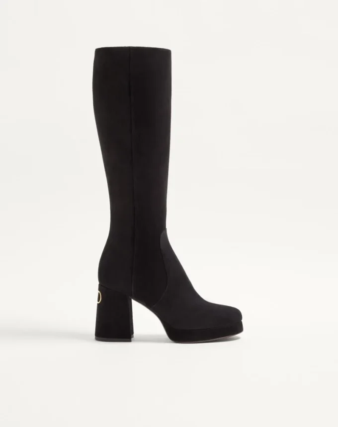 Bottes à plateforme Fawcette en cuir croûte 90 mm Bottes à plateforme Fawcette en cuir croûte 90 mm