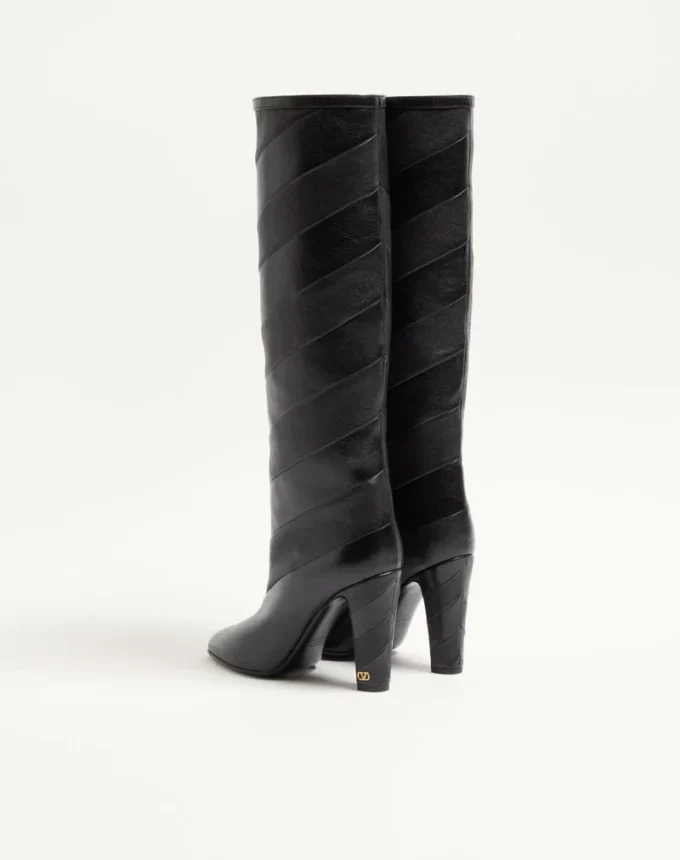 Bottes Rayons Nappa à motif chevron 100 mm Bottes Rayons Nappa à motif chevron 100 mm