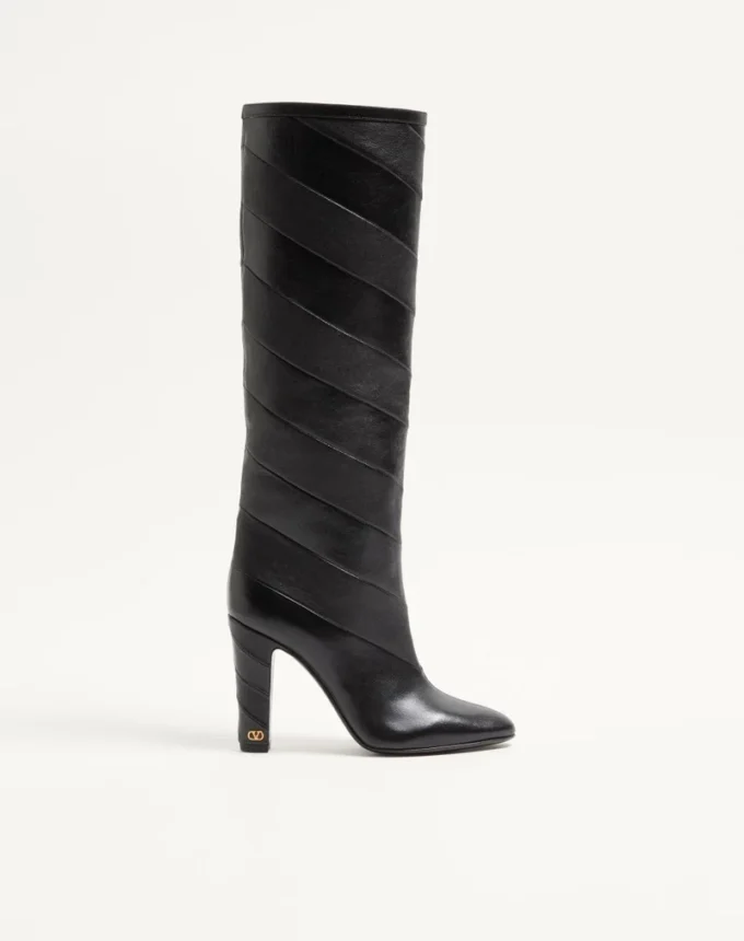Bottes Rayons Nappa à motif chevron 100 mm Bottes Rayons Nappa à motif chevron 100 mm