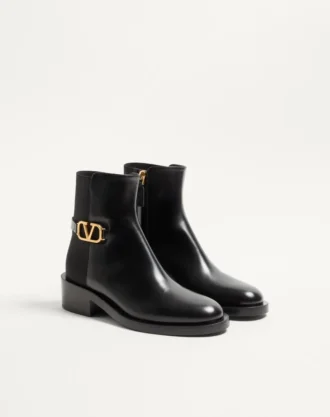 Bottines en cuir de veau Vlogo Signature 30 mm