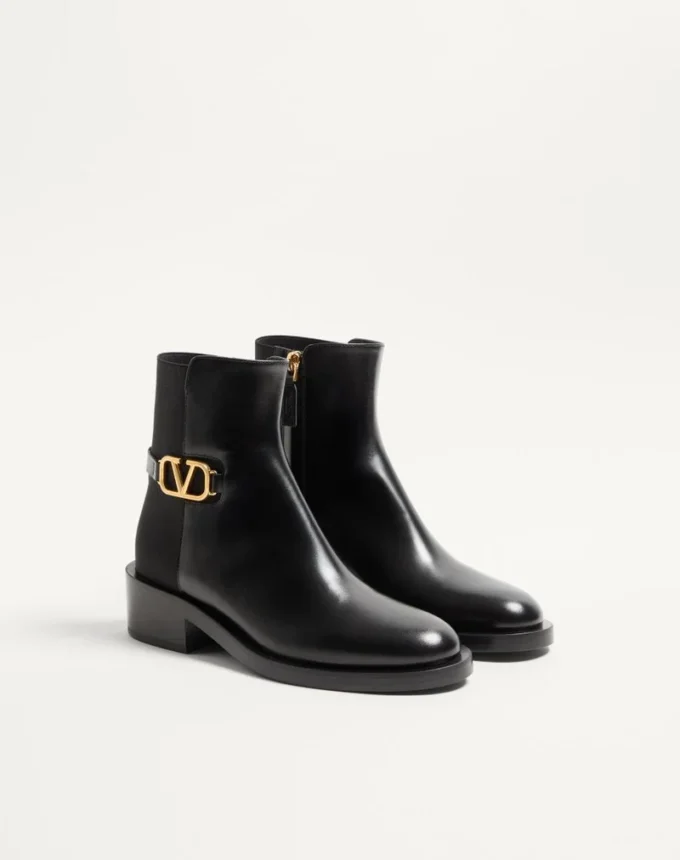 Bottines en cuir de veau Vlogo Signature 30 mm Bottines en cuir de veau Vlogo Signature 30 mm