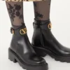 Bottines en cuir de veau Vlogo Signature 55 mm Bottines en cuir de veau Vlogo Signature 55 mm
