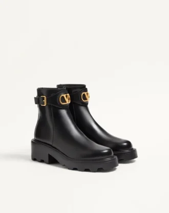 Bottines en cuir de veau Vlogo Signature 55 mm