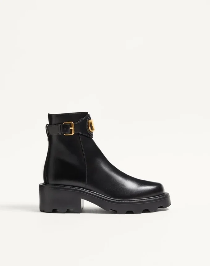Bottines en cuir de veau Vlogo Signature 55 mm Bottines en cuir de veau Vlogo Signature 55 mm