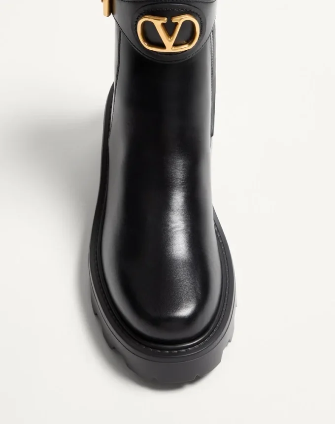 Bottines en cuir de veau Vlogo Signature 55 mm Bottines en cuir de veau Vlogo Signature 55 mm