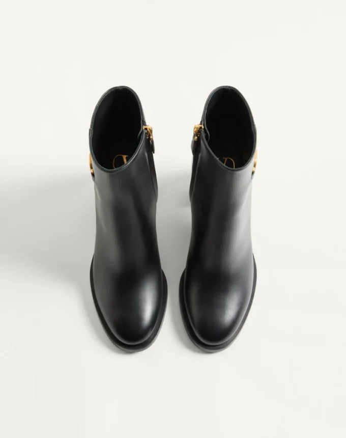 Bottines en cuir de veau Vlogo Signature 75 mm Bottines en cuir de veau Vlogo Signature 75 mm