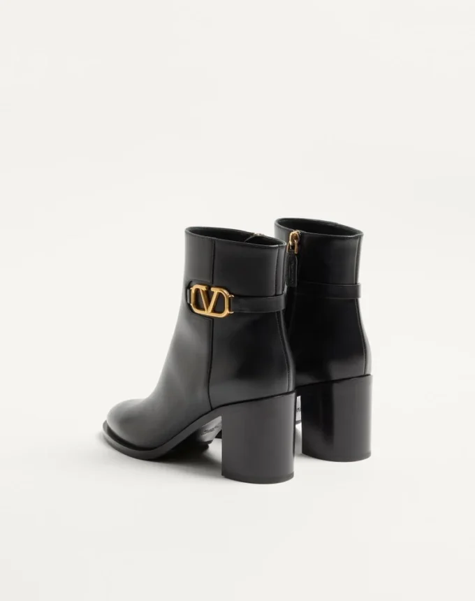 Bottines en cuir de veau Vlogo Signature 75 mm Bottines en cuir de veau Vlogo Signature 75 mm