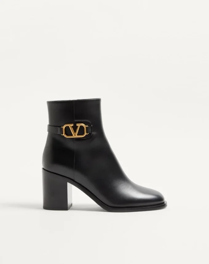 Bottines en cuir de veau Vlogo Signature 75 mm Bottines en cuir de veau Vlogo Signature 75 mm