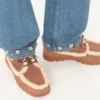 Bottines Palm Avenue en cuir croûte et laine