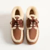 Bottines Palm Avenue en cuir croûte et laine