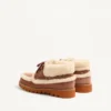 Bottines Palm Avenue en cuir croûte et laine