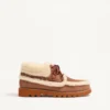 Bottines Palm Avenue en cuir croûte et laine