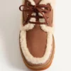 Bottines Palm Avenue en cuir croûte et laine