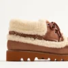Bottines Palm Avenue en cuir croûte et laine