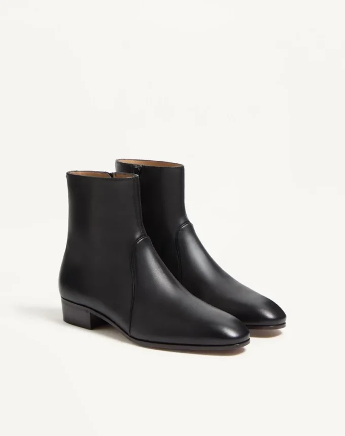 Bottines Pat en cuir de chevreau