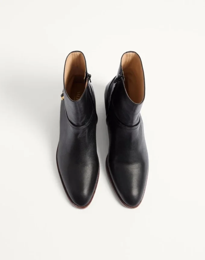 Bottines Pat en cuir de chevreau
