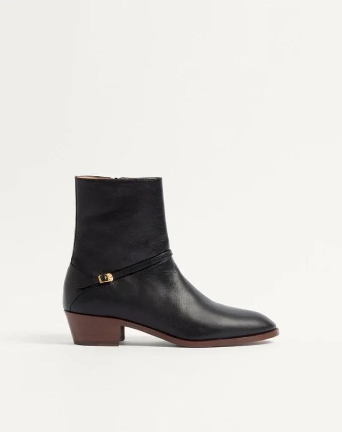 Bottines Pat en cuir de chevreau