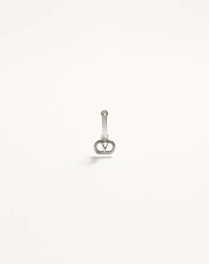 Boucle d&rsquo;oreille Valentino Garavani Ovalette Mono en métal