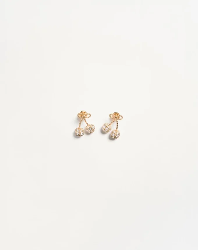 Boucles d&rsquo;oreilles Cherryfic en métal et cristaux Swarovski®