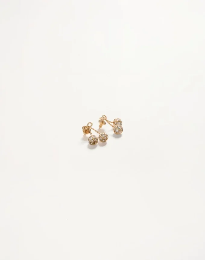 Boucles d&rsquo;oreilles Cherryfic en métal et cristaux Swarovski®