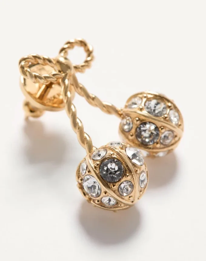 Boucles d&rsquo;oreilles Cherryfic en métal et cristaux Swarovski®