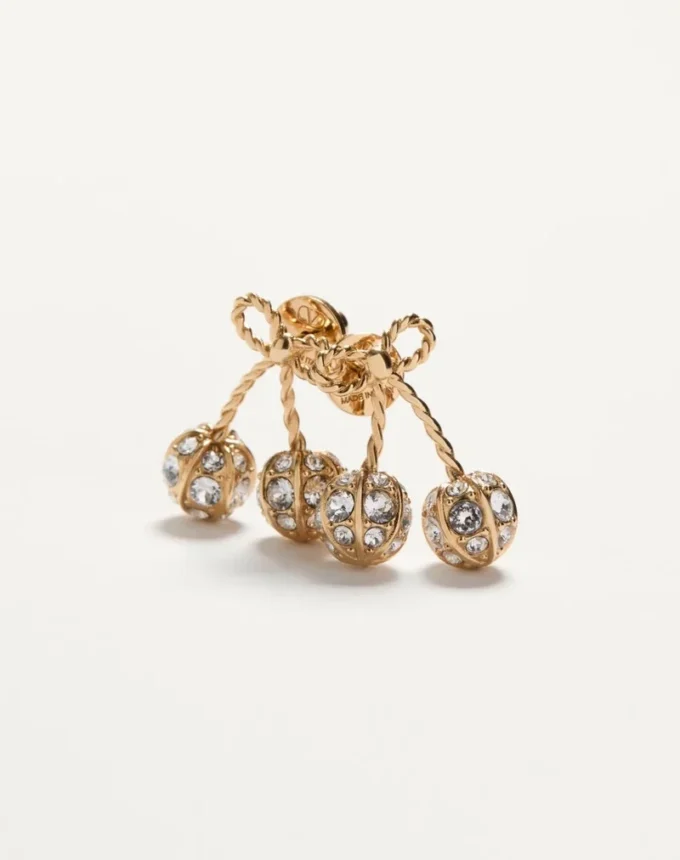 Boucles d&rsquo;oreilles Cherryfic en métal et cristaux Swarovski®