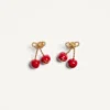 Boucles d’oreilles Cherryfic en métal et émail Boucles d’oreilles Cherryfic en métal et émail