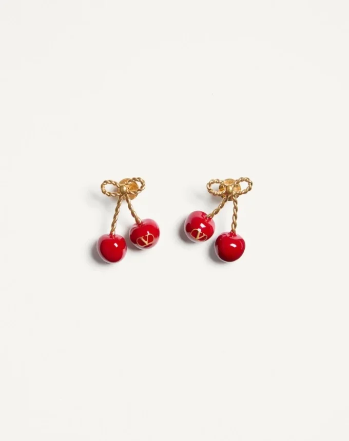 Boucles d’oreilles Cherryfic en métal et émail Boucles d’oreilles Cherryfic en métal et émail