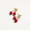 Boucles d’oreilles Cherryfic en métal et émail Boucles d’oreilles Cherryfic en métal et émail
