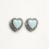 Boucles d’oreilles Coeur Hyperbole en métal, résine et cristaux Swarovski® Boucles d’oreilles Coeur Hyperbole en métal, résine et cristaux Swarovski®