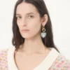 Boucles d&rsquo;oreilles Coeur Hyperbole en métal, résine et cristaux Swarovski®