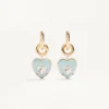 Boucles d&rsquo;oreilles Coeur Hyperbole en métal, résine et cristaux Swarovski®