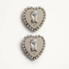 Boucles d’oreilles Coeur Hyperbole en métal, résine et cristaux Swarovski® Boucles d’oreilles Coeur Hyperbole en métal, résine et cristaux Swarovski®