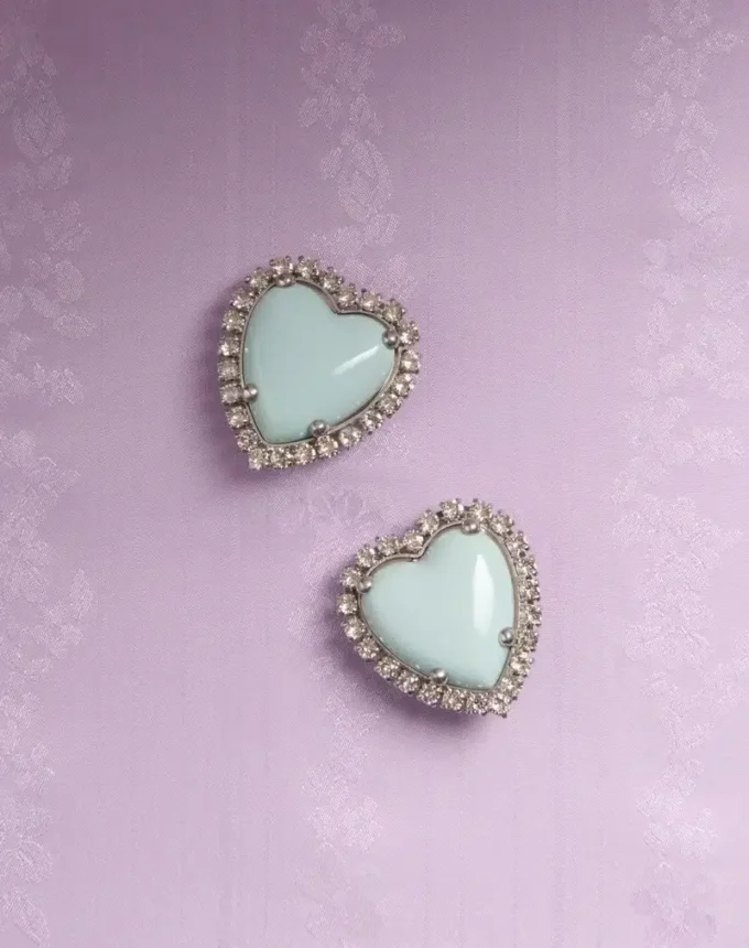 Boucles d’oreilles Coeur Hyperbole en métal, résine et cristaux Swarovski® Boucles d’oreilles Coeur Hyperbole en métal, résine et cristaux Swarovski®