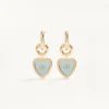 Boucles d&rsquo;oreilles Coeur Hyperbole en métal, résine et cristaux Swarovski®