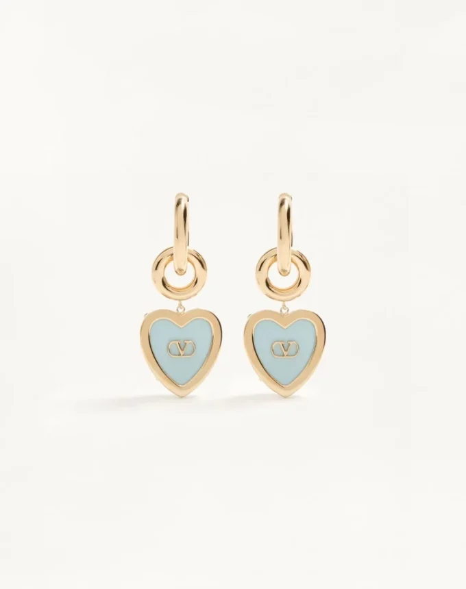 Boucles d&rsquo;oreilles Coeur Hyperbole en métal, résine et cristaux Swarovski®
