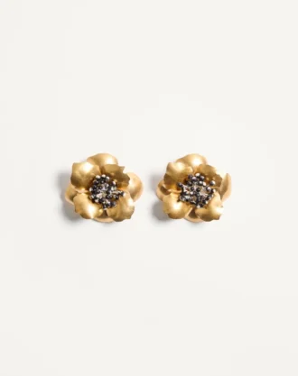 Boucles d&rsquo;oreilles Fleur Lumineuse en métal