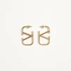 Boucles d&rsquo;oreilles métalliques Vlogo Signature