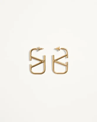 Boucles d&rsquo;oreilles métalliques Vlogo Signature