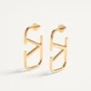 Boucles d&rsquo;oreilles métalliques Vlogo Signature