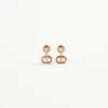 Boucles d&rsquo;oreilles ovales en métal avec cristaux Swarovski®