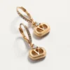 Boucles d&rsquo;oreilles ovales en métal avec cristaux Swarovski®