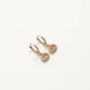 Boucles d&rsquo;oreilles ovales en métal avec cristaux Swarovski®