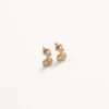 Boucles d&rsquo;oreilles ovales en métal avec cristaux Swarovski®